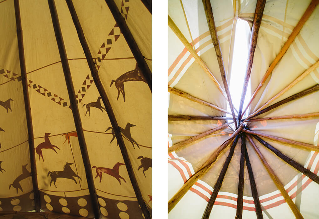 Photo of the interior of a Tepee by a Nevada City Architect